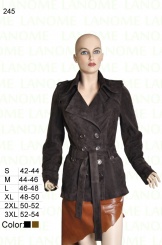 Куртка женская из замши (черная, коричневая, синяя )